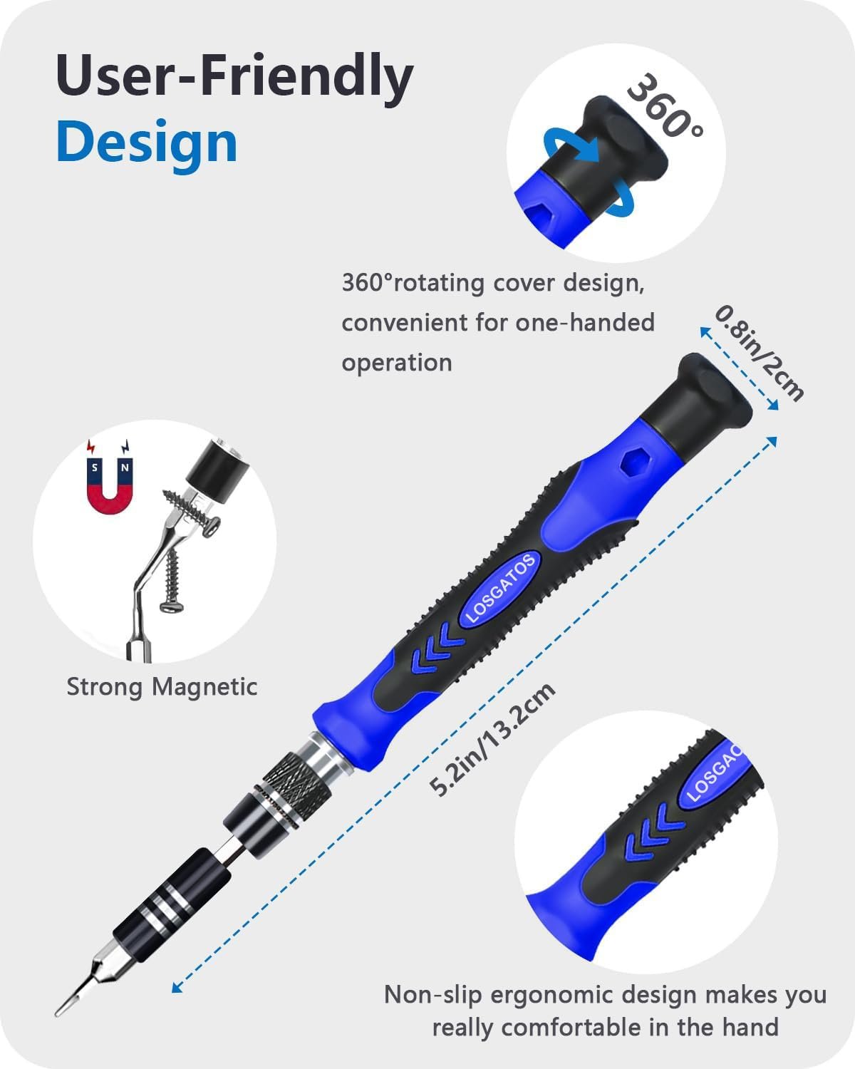 Набір викруток LOSGATOS 62 в 1 Мобільний телефон інструмент точний міні, фото №4 Набір викруток LOSGATOS 62 в 1 Мобільний телефон інструмент точний міні, фото №4