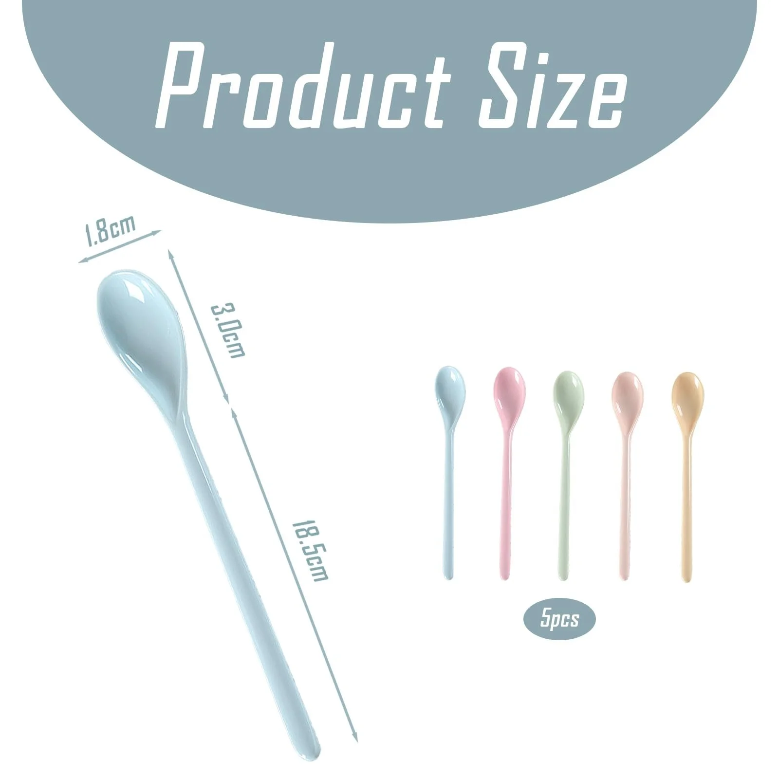 Набір пластикових ложок 5 шт., фото №2