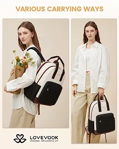 Рюкзак LOVEVOOK для ноутбука 15.6 дюйма Beige-black-brown synthetic.ua - Фото 1