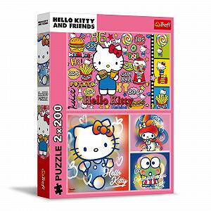 Пазл Trefl 2-в-1 Hello Kitty and Friends 2 x 200 елементів для підлітків - Фото 1