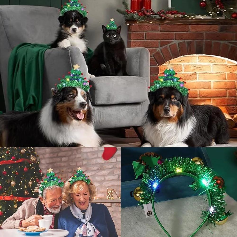 Різдвяна Обруч на голову з LED для вечірки, карнавалу, фото №4 Різдвяна Обруч на голову з LED для вечірки, карнавалу, фото №4