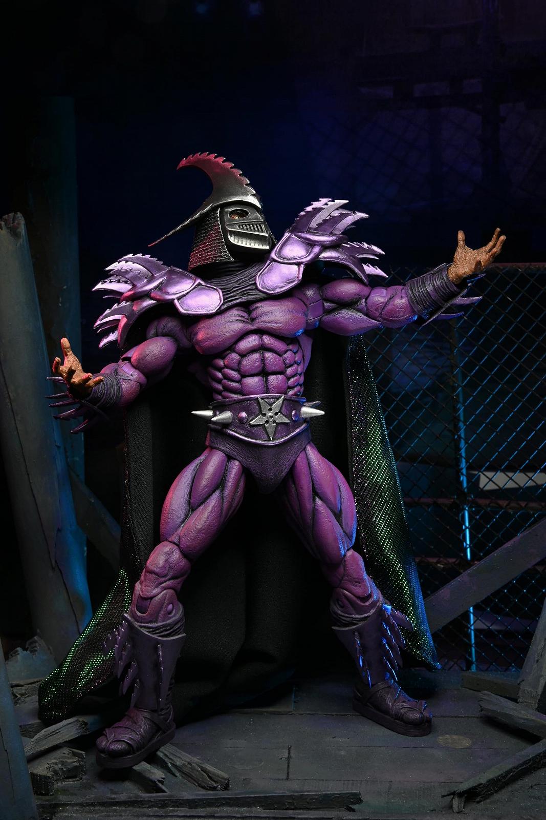 Фігурка NECA Teenage Mutant Ninja Turtles Ultimate Shredder 7 дюймів, чорно-фіолетова, з принтом, фото №8
