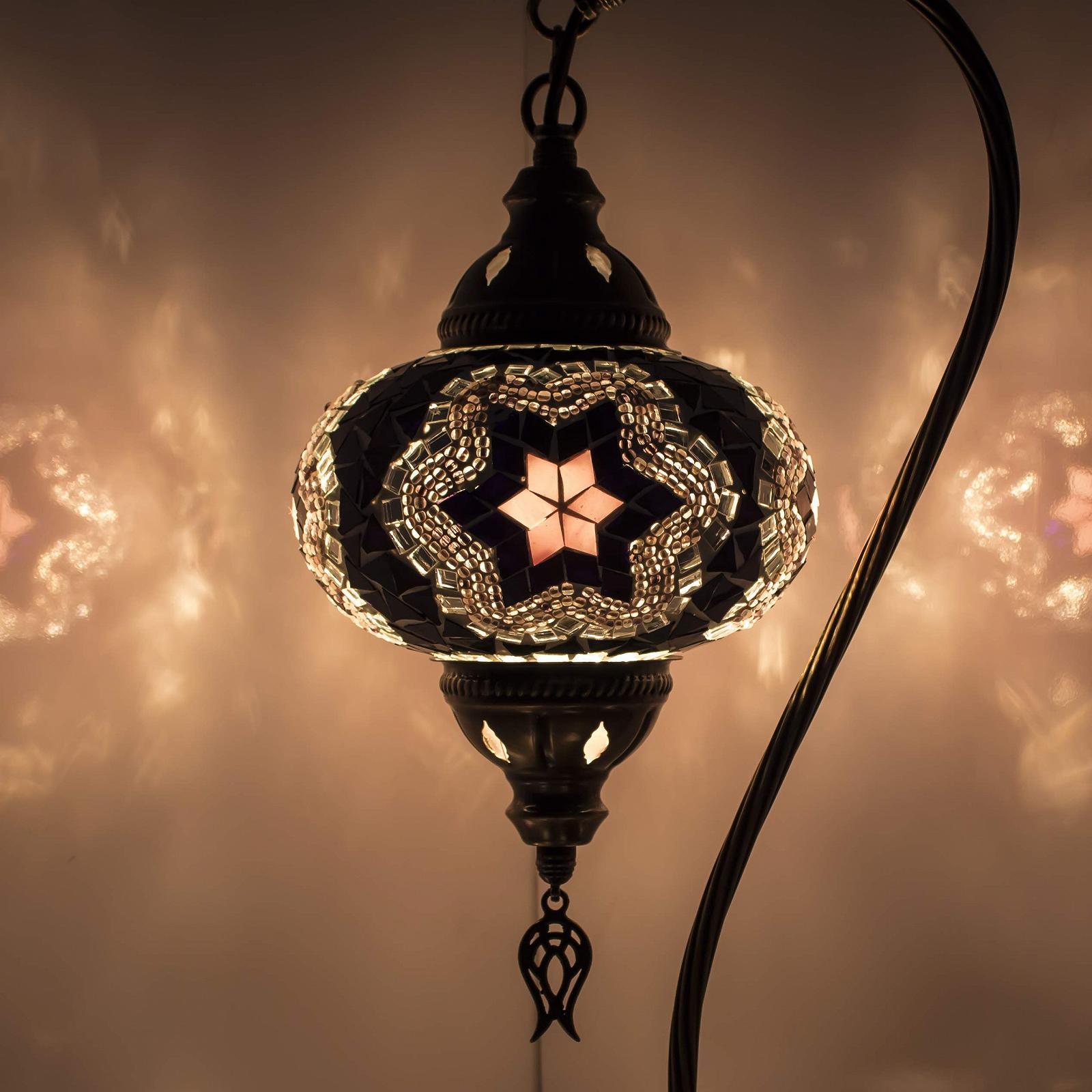 Настільна лампа Moroccan Style Mosaic Design N3 Purple and Black, фото №2