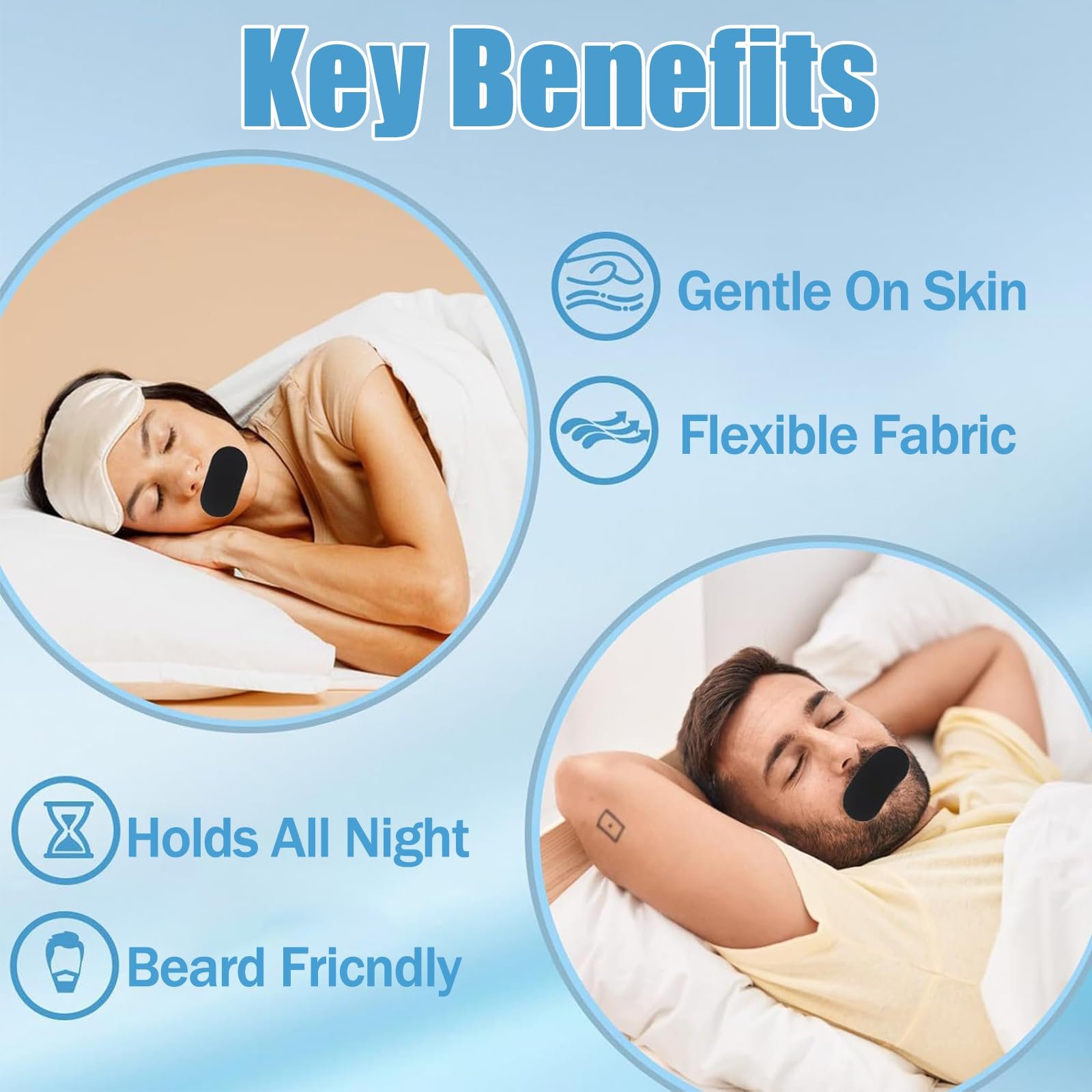 Смужки для рота від хропіння (90 шт.), фото №5