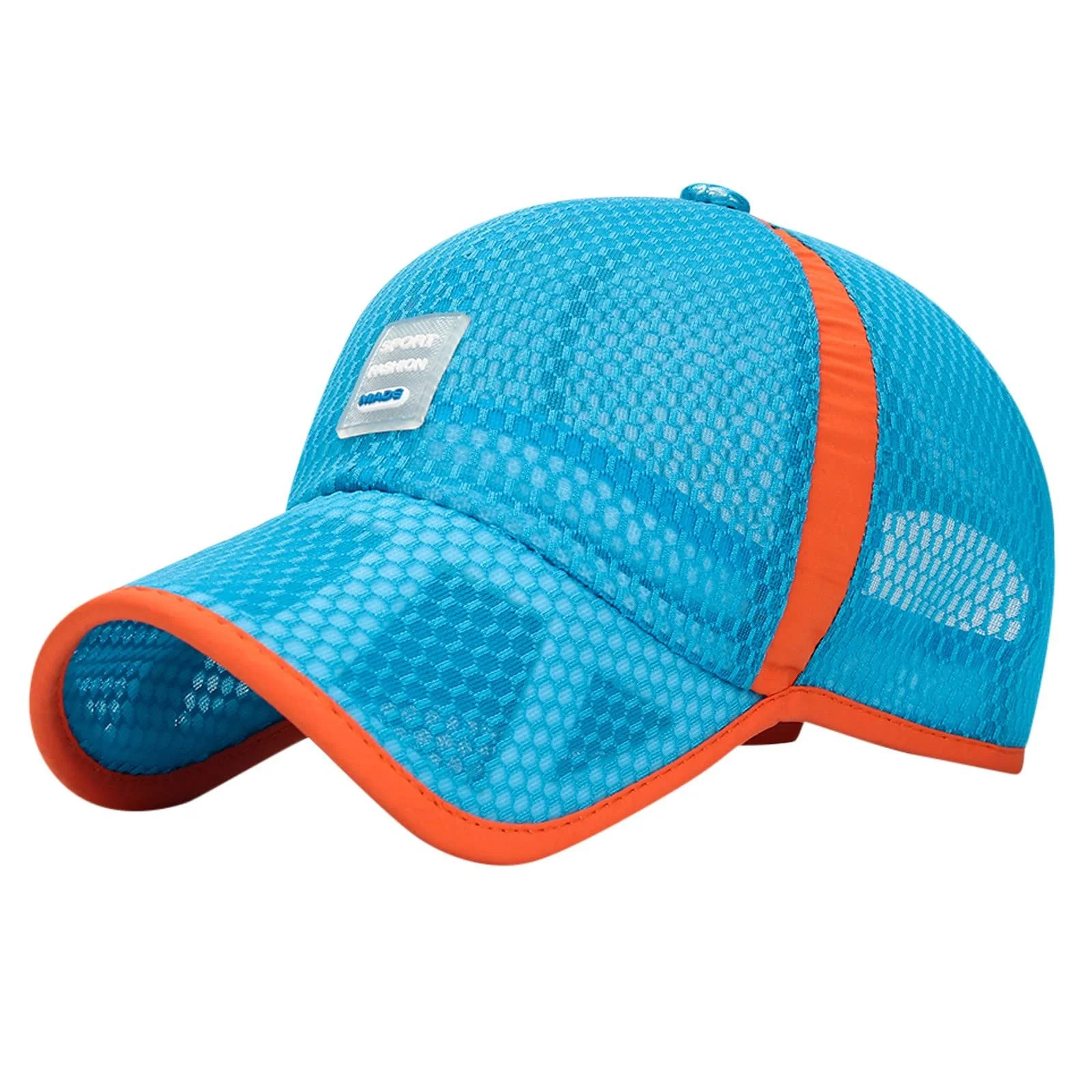 Кепка-тракер HZMM молодежная с регулируемым снэпбеком унисекс дышащая ретро для спорта и походов Blue, фото №1