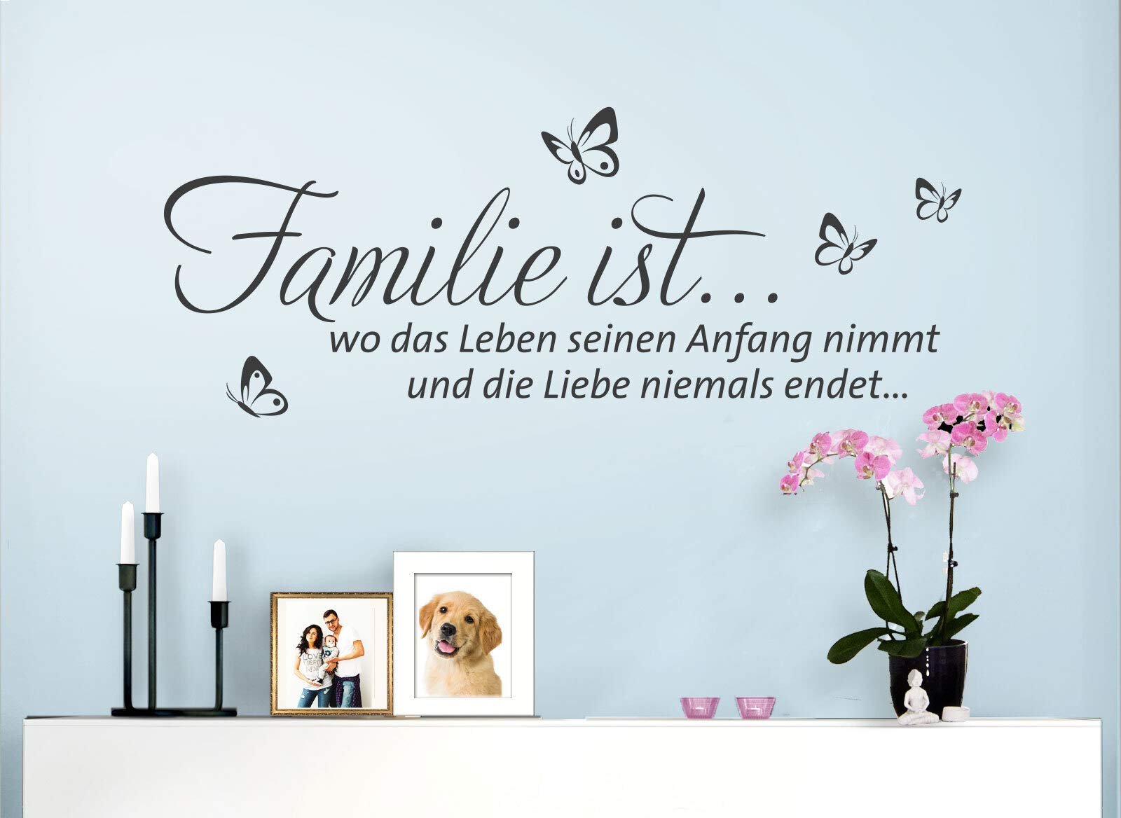 Наклейка на стіну Grandora W5578 Family is Where Life Чорна 80 x 31 см, фото №4
