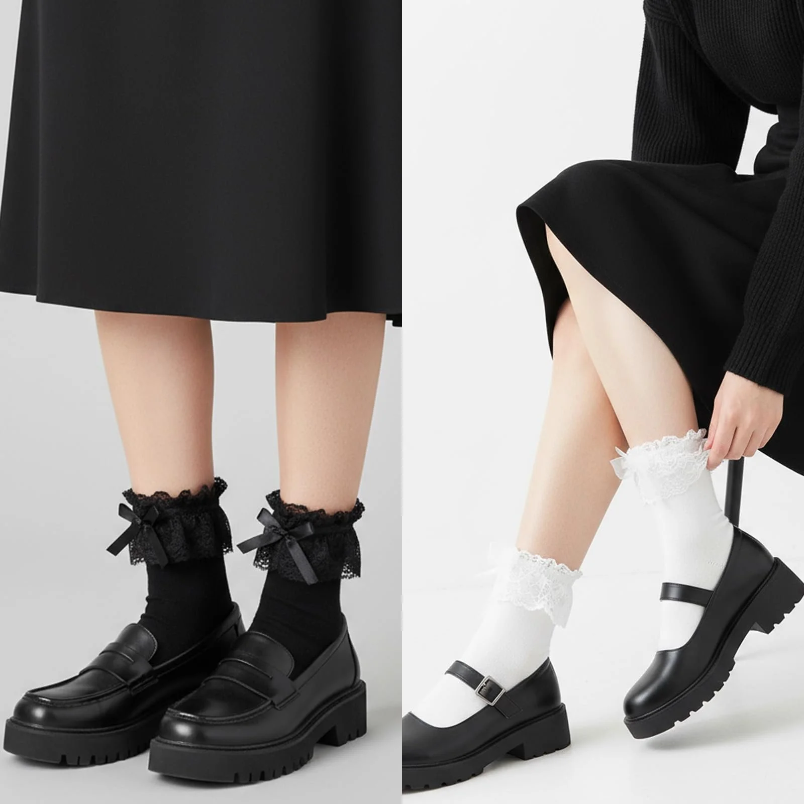 Шкарпетки з рюшами Dirndl з мереживним бантом, 2 пари, фото №6 Шкарпетки з рюшами Dirndl з мереживним бантом, 2 пари, фото №6