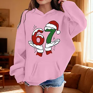 Свитшот Generisch Six Seven 67 Meme для детей, свитшот с мотивом 67, смешной дизайн, худи с длинными рукавами, повседневный свитер, базовая классическая одежда для девочек и мальчиков synthetic.ua - Фото 1