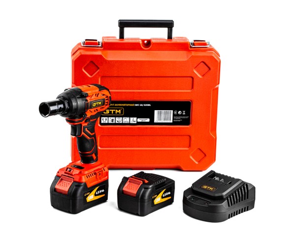 Гайкокрут акум уд IWC18/320BL, 18В 320Нм 1/2" +акум.4Аг-2шт, зарядний пристрій, фото №5 Гайкокрут акум уд IWC18/320BL, 18В 320Нм 1/2" +акум.4Аг-2шт, зарядний пристрій, фото №5