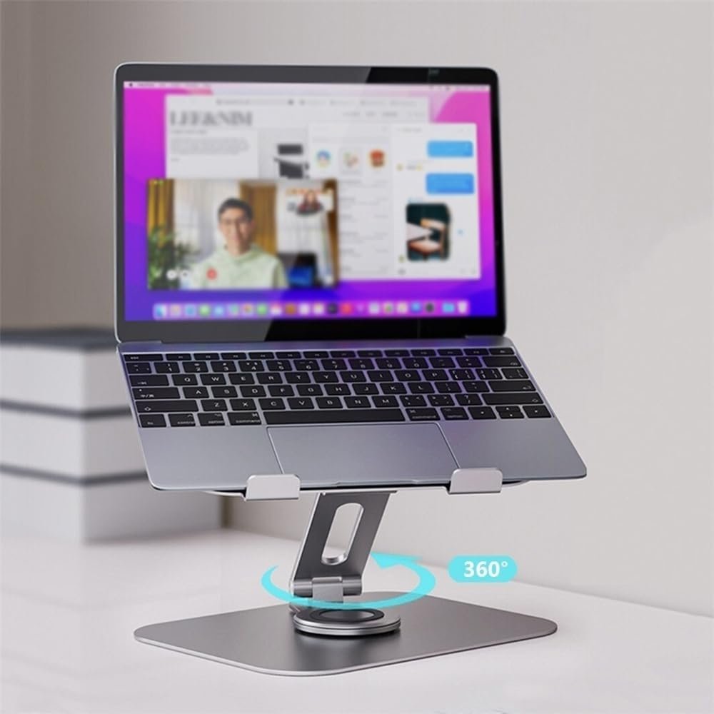 Підставка для ноутбука складана алюмінієвий сплав 360 Обертова портативна підставка для ноутбука, фото №6 Підставка для ноутбука складана алюмінієвий сплав 360 Обертова портативна підставка для ноутбука, фото №6