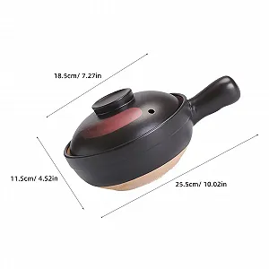 Каструля-сотейник керамічна з ручкою для газових та індукційних плит Пісочний synthetic.ua - Фото 1