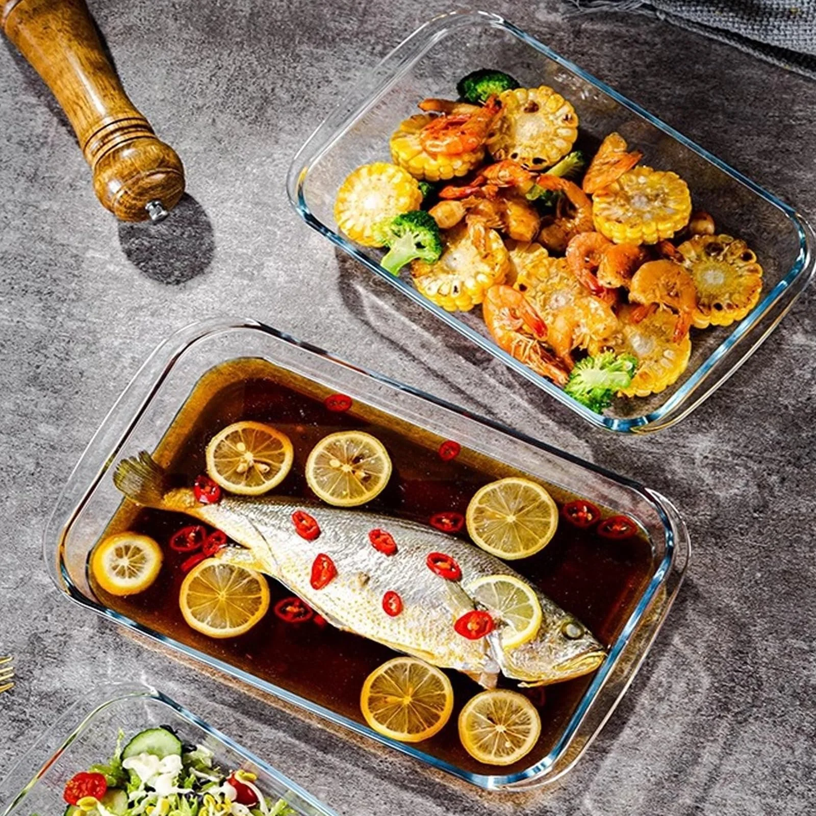 Форма для запекания 1.6 л стеклянная 29.5 x 17 x 5 см прямоугольная прозрачная, фото №5 Форма для запекания 1.6 л стеклянная 29.5 x 17 x 5 см прямоугольная прозрачная, фото №5