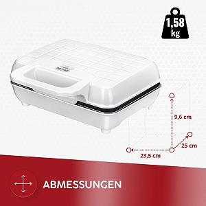 Вафельница MPM MGO-25 для 2 толстых бельгийских вафель, антипригарные пластины, автоматический контроль температуры, белый, 1000 Вт synthetic.ua - Фото 1