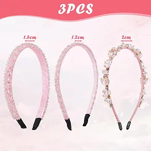 Набор обручей для волос с 3 стразами. synthetic.ua - Фото 1