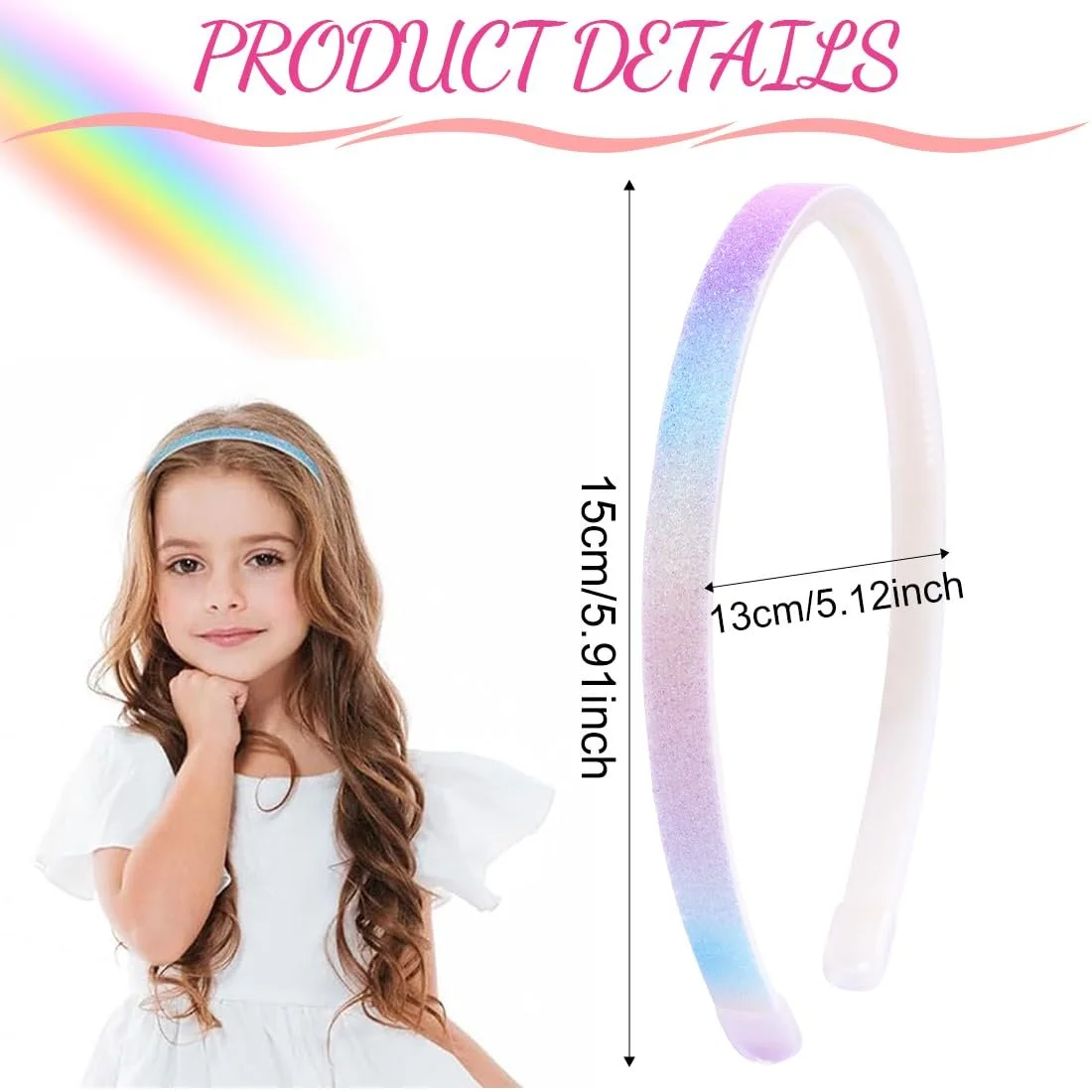 Набор блестящих обручей для волос., фото №5