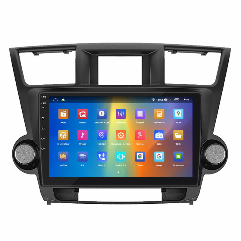 Станна магнітола Lesko 10 для Toyota Highlander II U40 Рестайлінг 2010-2013 4/64Gb CP 4G Wi-Fi GPS Prime (9702-48194), фото №2