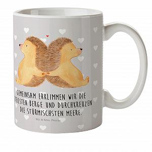 Детская кружка Mr. & Mrs. Panda Ёжик Держится за Руки Пластиковая Чашка - Фото 1