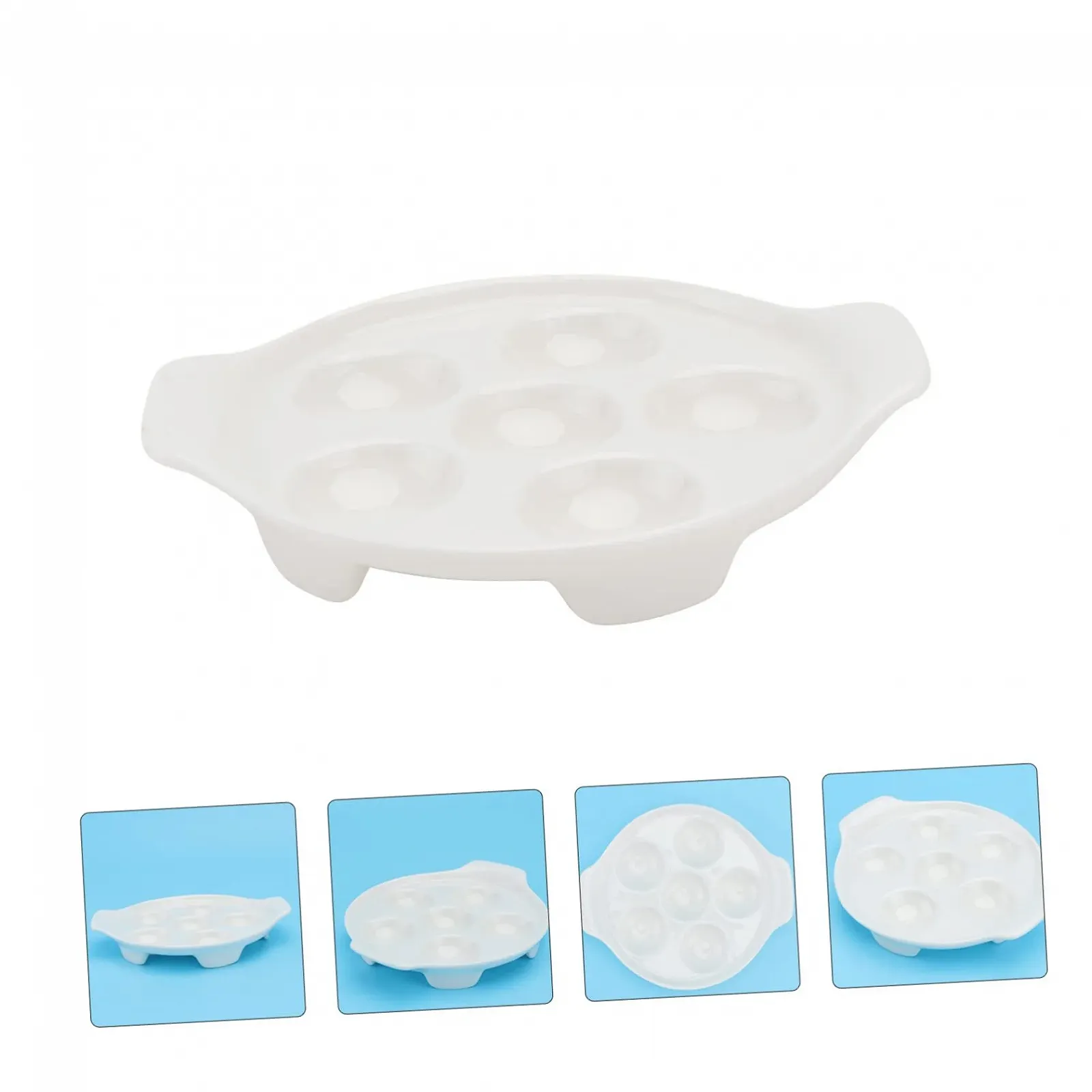 Форма для улиток 6 отверстий Керамика Белый, фото №8