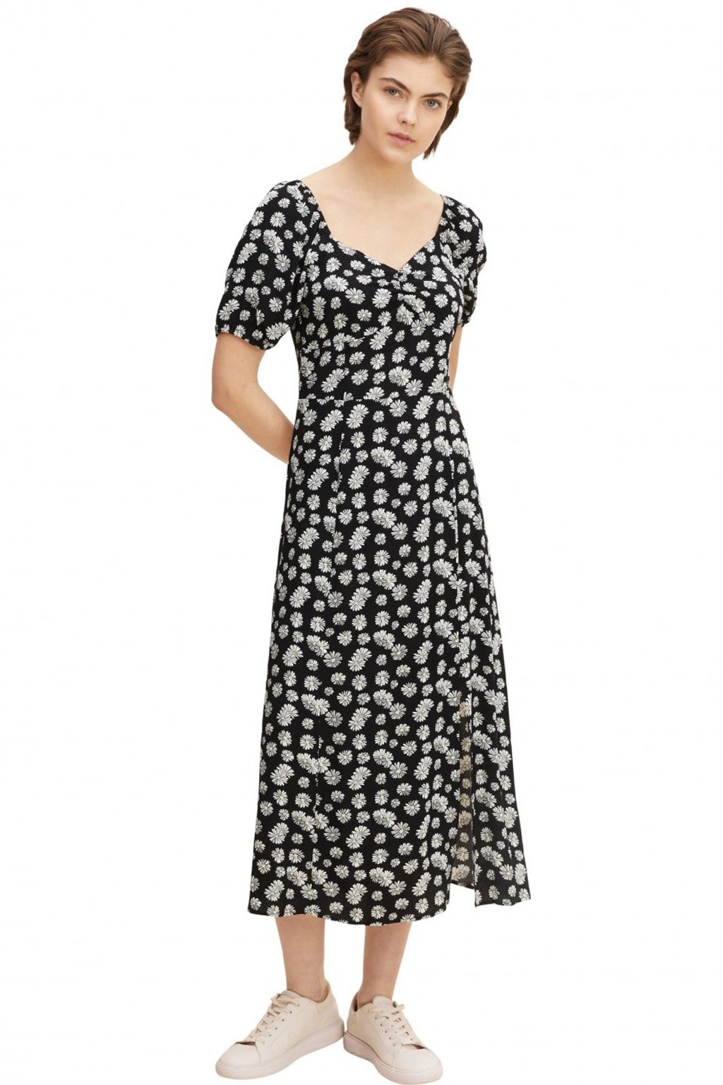 Сукня fitted allover printed dress 1031324-29563 Tom Tailor Чорний S, фото №1