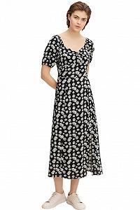 Сукня fitted allover printed dress 1031324-29563 Tom Tailor Чорний S - Фото 1