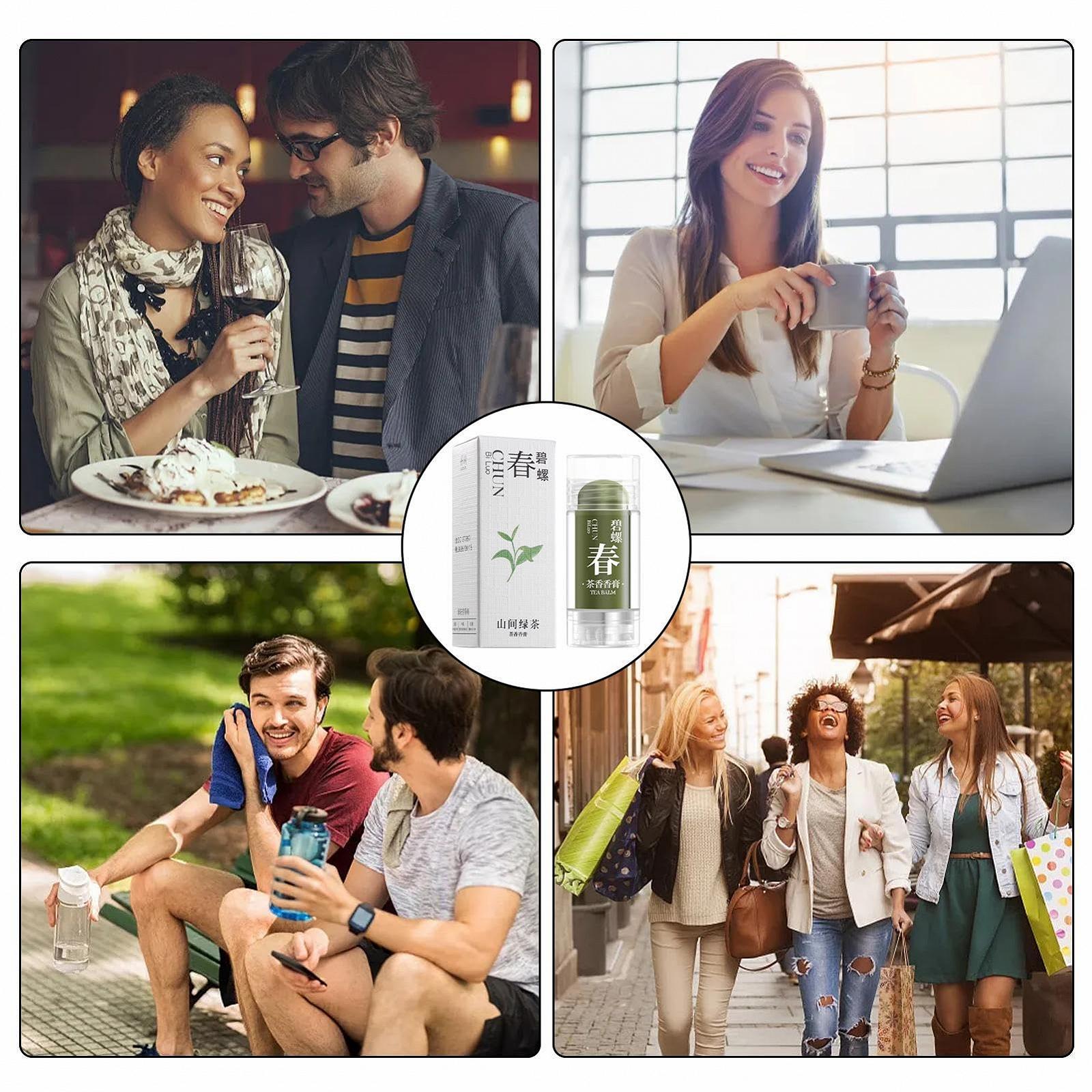 Тверді парфуми Coobaa кишеньковий бальзам з ароматом чаю, фото №4