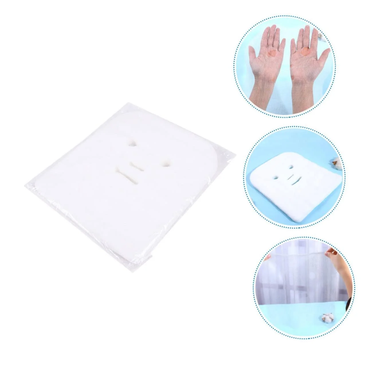 Одноразовая маска для лица PartyKindom 100 штук, сильно впитывающая воду, тонкая, для глубокого проникновения косметики и спа-процедур, фото №6