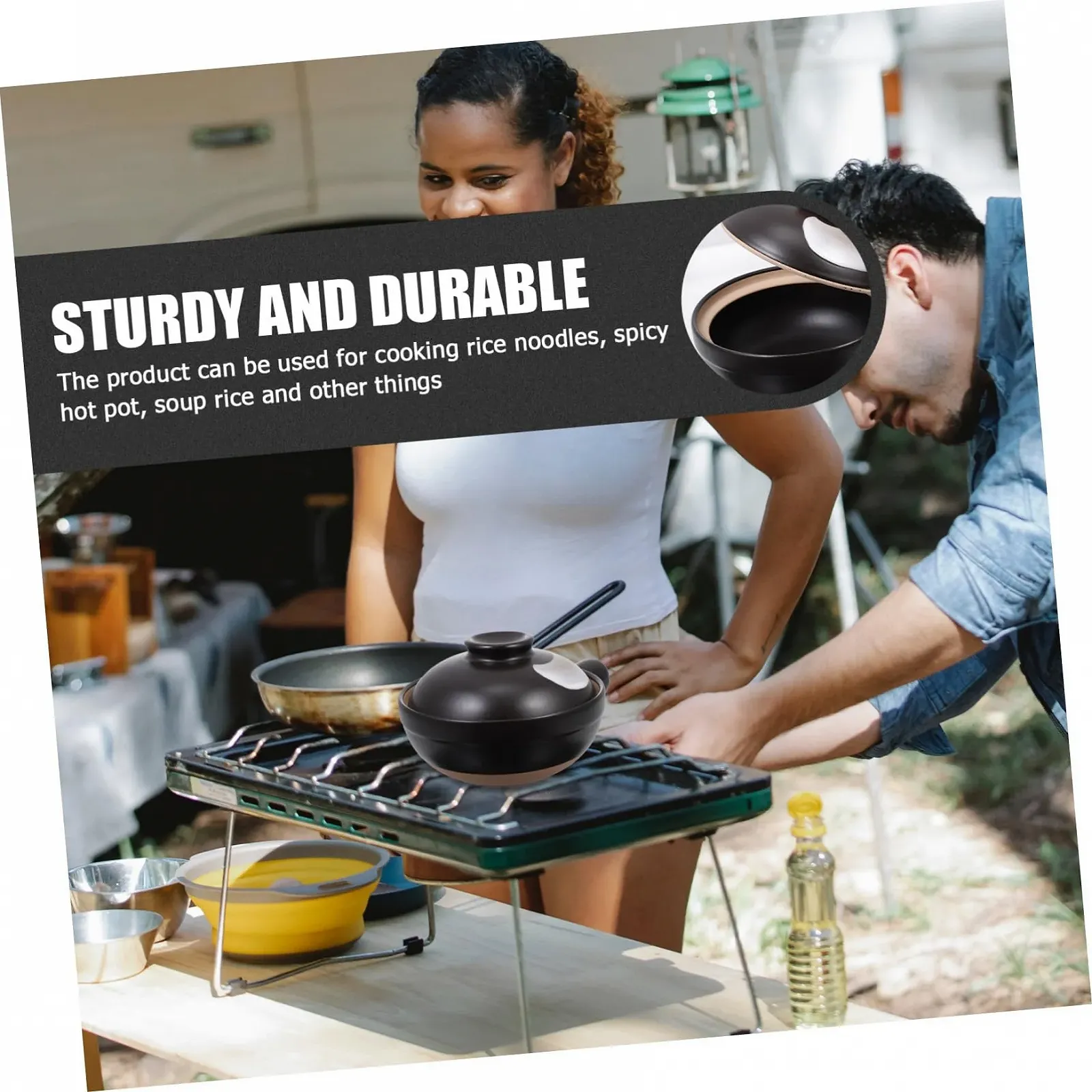 Ківш iplusmile керамічний з кришкою та однією ручкою для 1 особи, фото №7