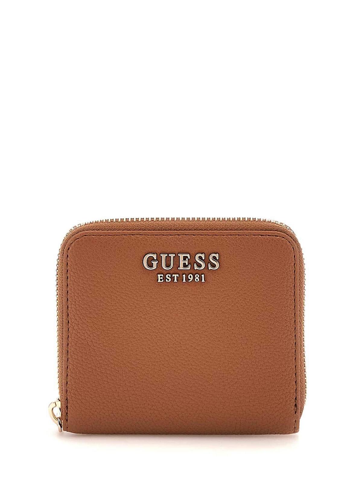 Гаманець GUESS Laurel SLG Small Zip Around S Cognac, Коньячний, фото №1
