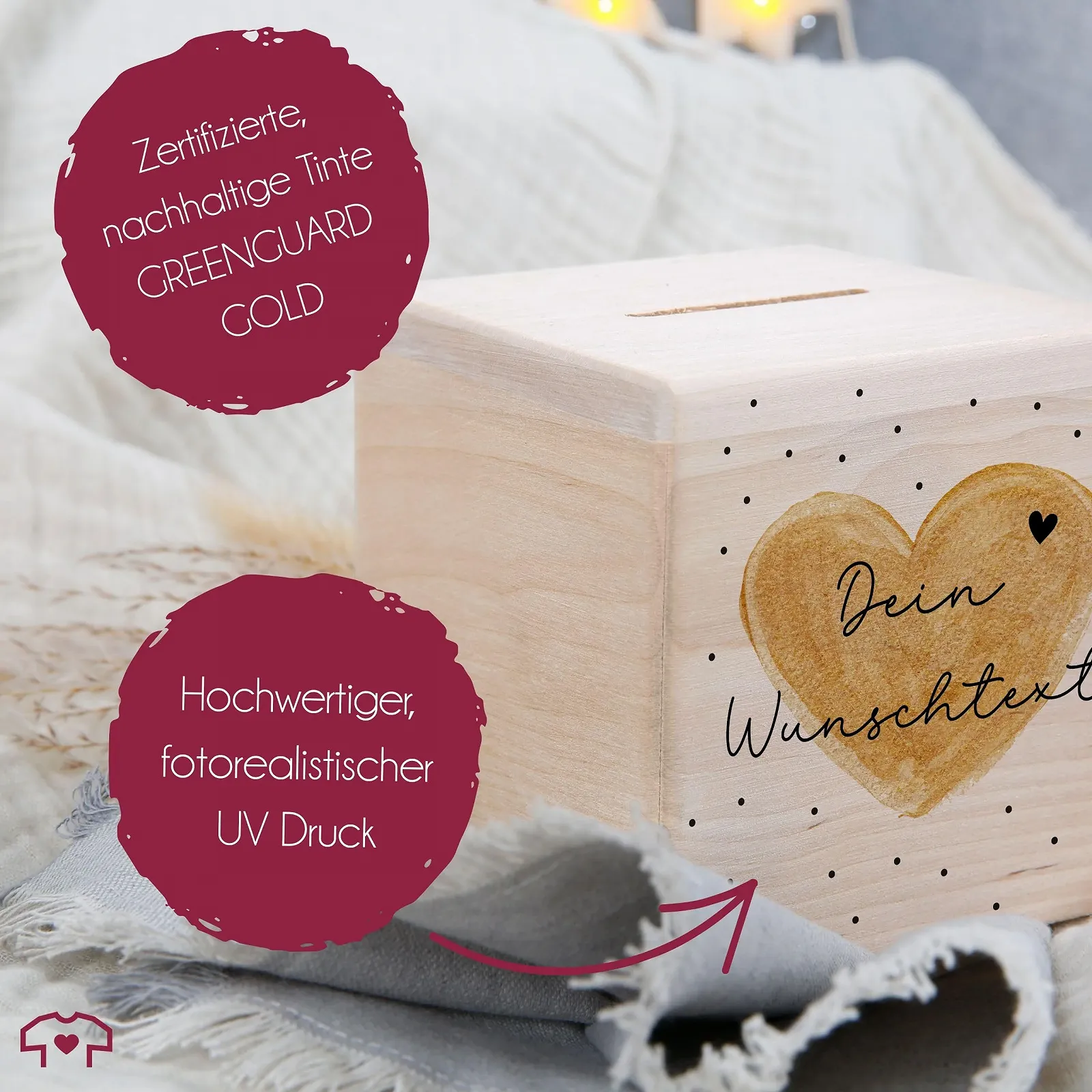 Скарбничка дерев'яна із замком та ключем, фото №5