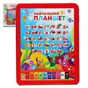 Интерактивная игрушка Обучающий планшет красный - Фото 1