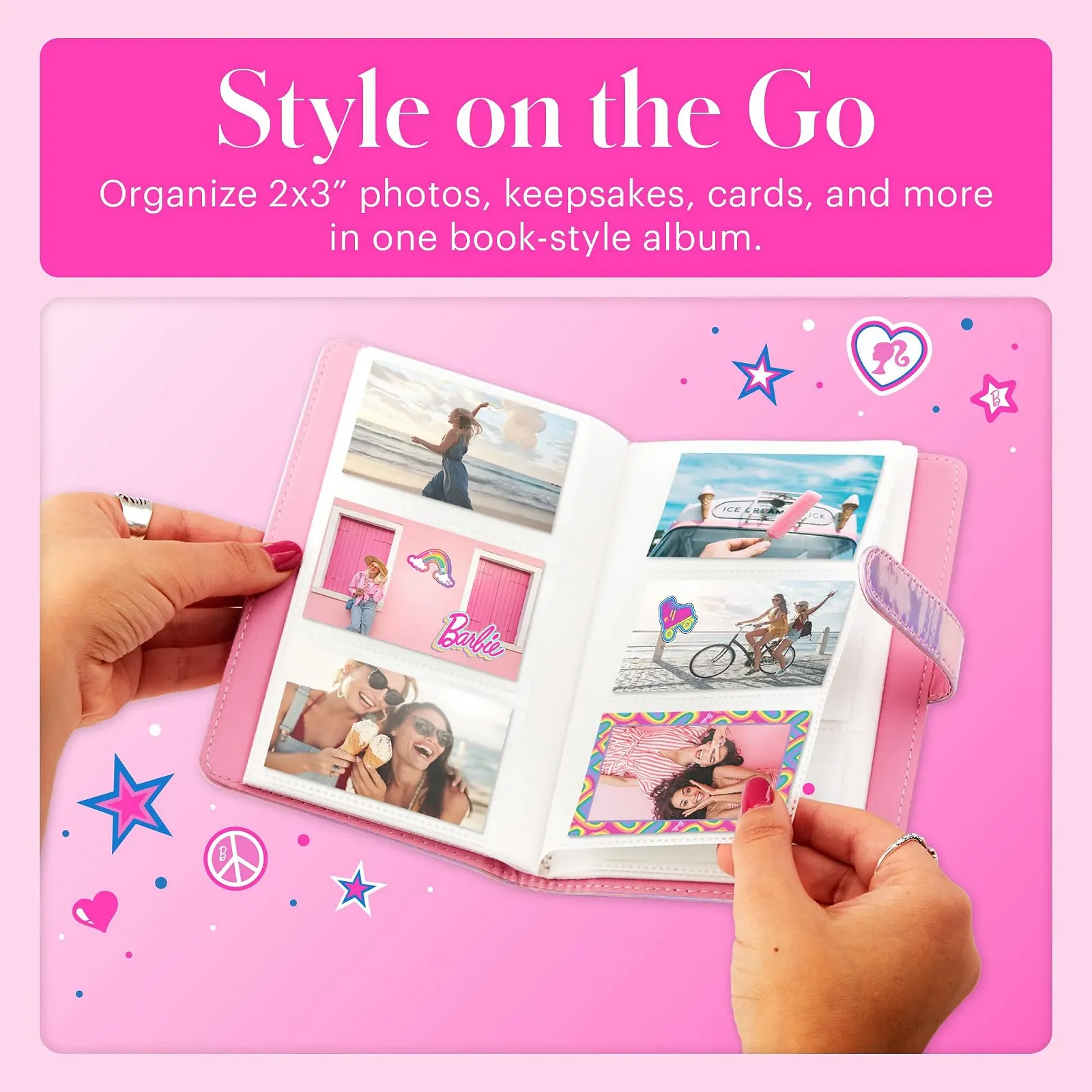 Мини-фотоальбом Barbie x Kodak для фотографий 5 x 7,6 см, совместимый с Barbie x Kodak Printomatic и Step Slim Printers, розовый, фото №6 Мини-фотоальбом Barbie x Kodak для фотографий 5 x 7,6 см, совместимый с Barbie x Kodak Printomatic и Step Slim Printers, розовый, фото №6