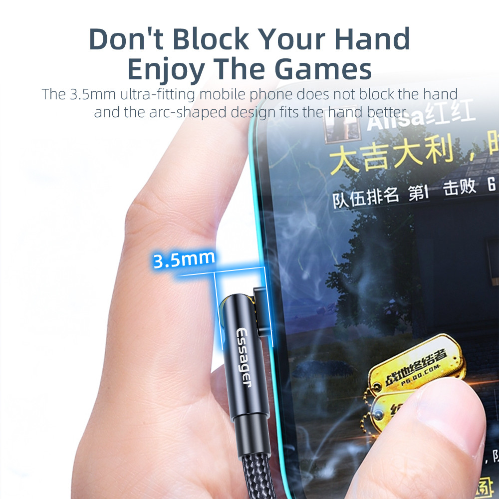 Зарядный кабель ESSAGER USB с вращающимся коннектором Micro 3A 1метр(PS), фото №4