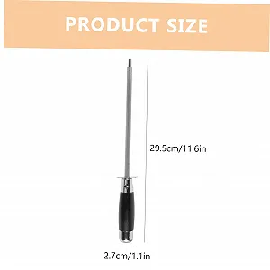 Мусат Gatuida для кухонних ножів зі збільшеною площею шліфування нержавіючий з круглою рукояткою synthetic.ua - Фото 1