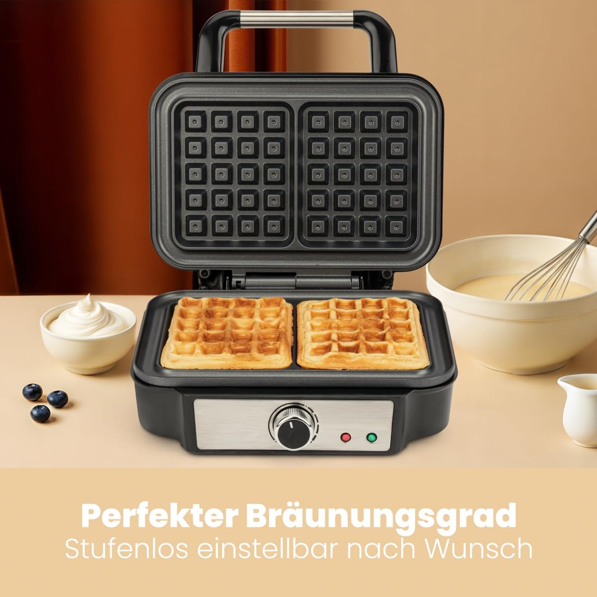 Вафельница ProfiCook PC-WA Бельгийские вафли 1000 Вт Нержавеющая сталь, фото №2