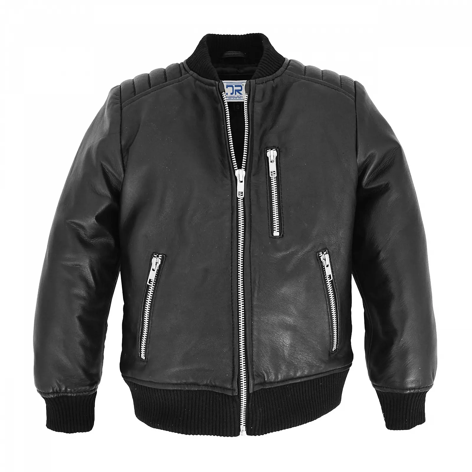 Куртка-бомбер Divergent Retail Кожаная Черный DR454, фото №1