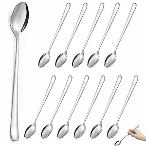 Ложка для лате макіато з нержавіючої сталі, 19.7 см, набір 12 штук - Фото 1