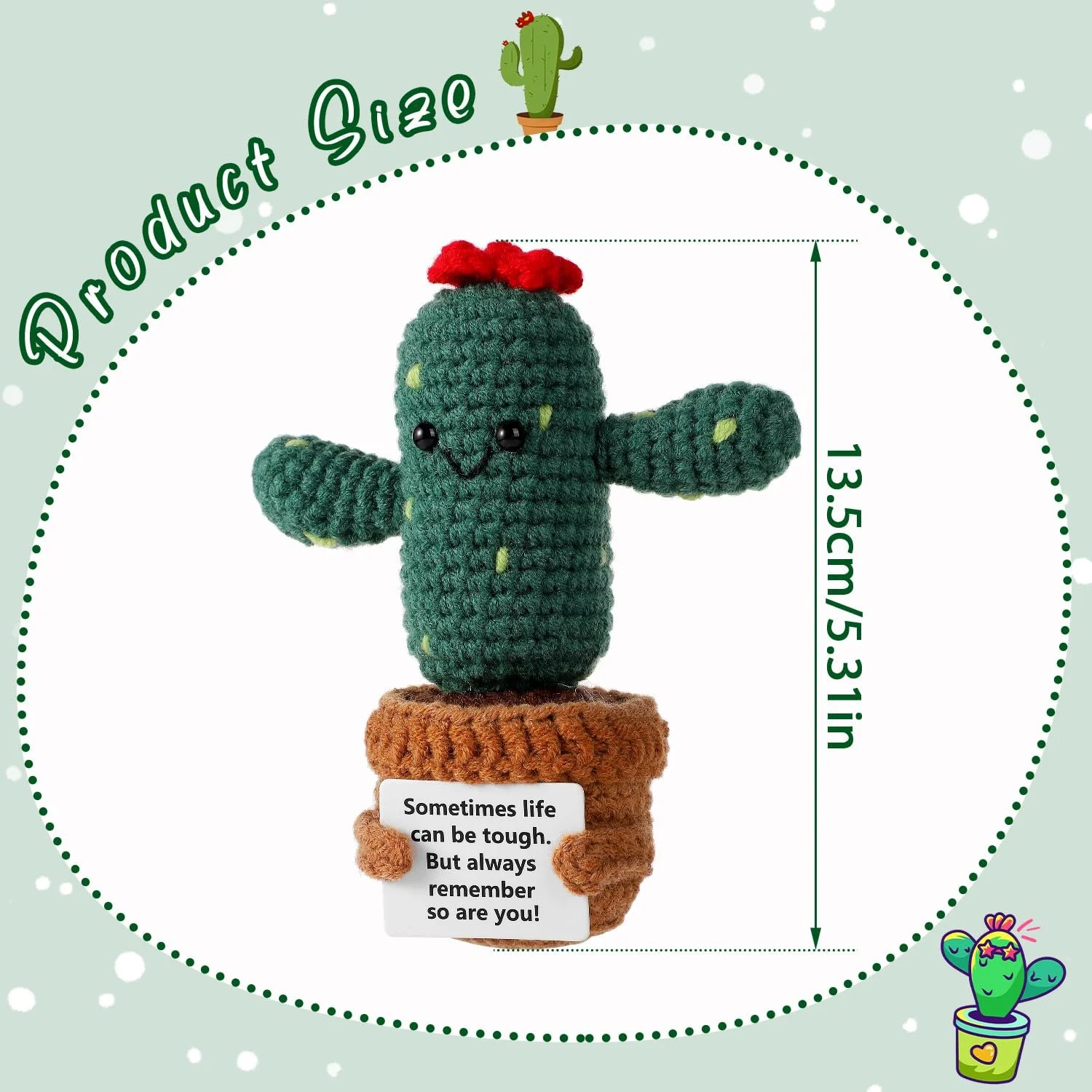 lasuroa Crochet Cactus 13,5 см Позитивная картошка игрушка Вязаная, фото №2 lasuroa Crochet Cactus 13,5 см Позитивная картошка игрушка Вязаная, фото №2