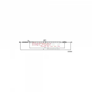 Трос гальма стоянки METZGER 17.0317 для NISSAN STUDEBAKER задній правий - Фото 1