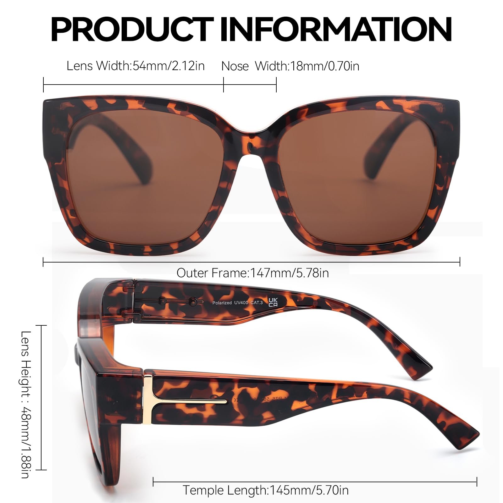 Накладные очки LVIOE для женщин, поляризованные, модные линзы, защита UV400, идеальные для ежедневного использования., фото №6