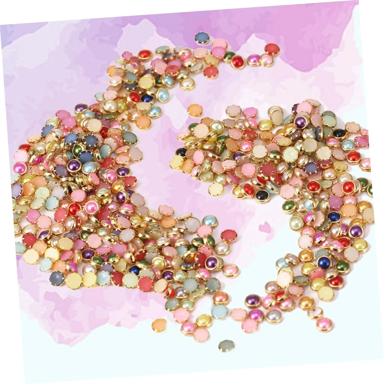 Стразы акриловые FRCOLOR для ногтей, массовые стразы, самоцветы для ногтей, 3D бриллиант, полукруг, фото №3