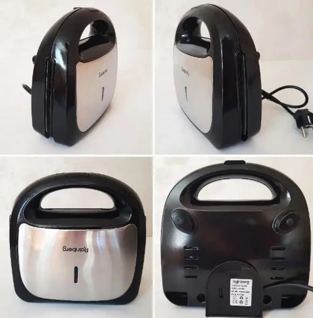 Электрогриль мультимейкер Rainberg RB-5408 4в1 орещница бутербродница бельгийская вафля гриль 2200 Вт, фото №7 Электрогриль мультимейкер Rainberg RB-5408 4в1 орещница бутербродница бельгийская вафля гриль 2200 Вт, фото №7