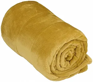 Покривало Флісова Arti Casa 150 x 200 см Гірчично-жовтий - Фото 1