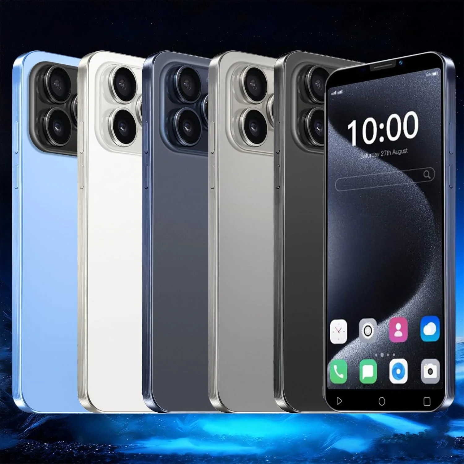 Смартфон JtQtJ JtQ15P 5.0 дюймів IPS Dual SIM 16GB ROM Face ID Black, фото №2