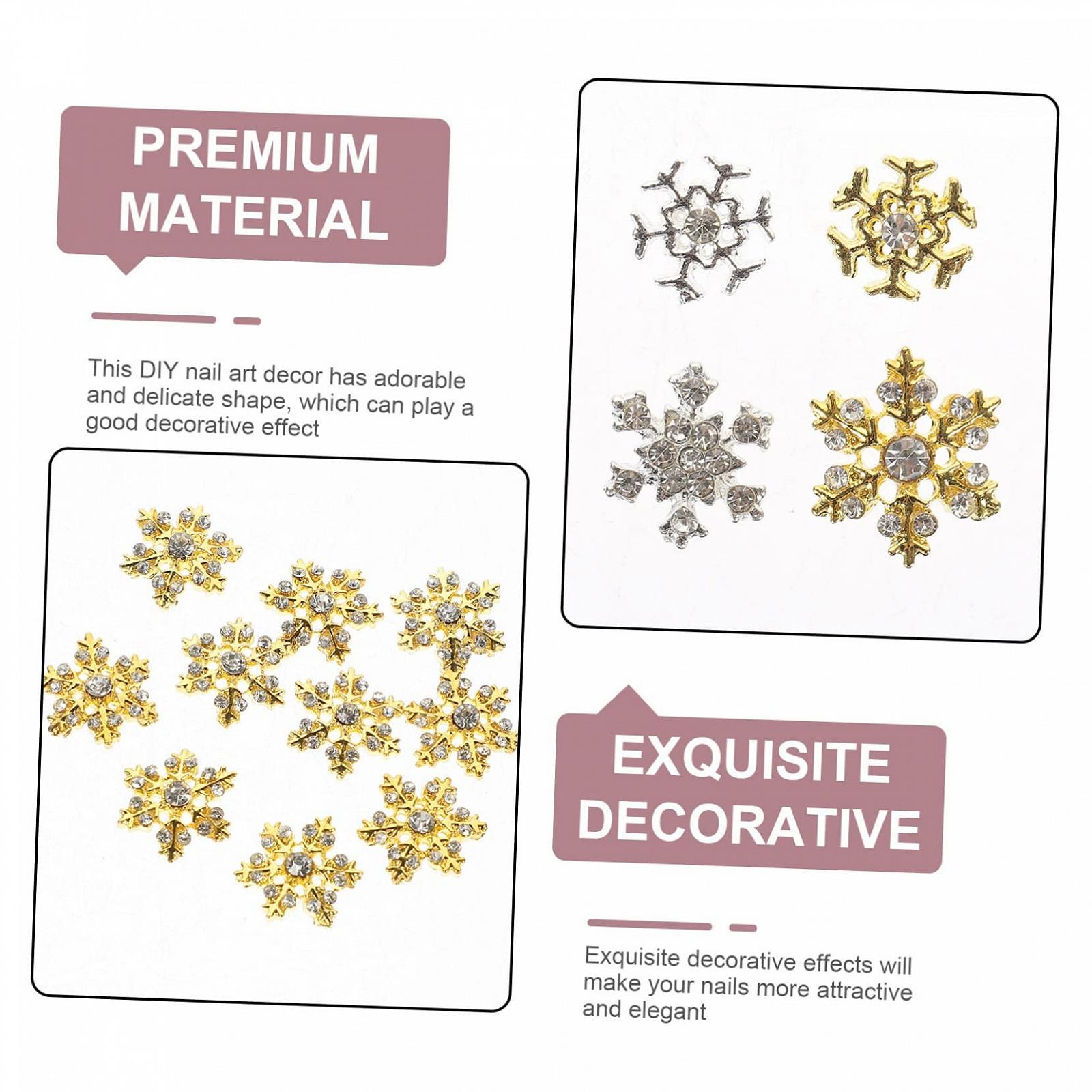 Украшение для ногтей Тип Снежинки Beavorty 200 шт. Стильное украшение для ногтей для творческого маникюра. Подходит для начинающих и профессионалов для праздников и особых случаев, фото №2