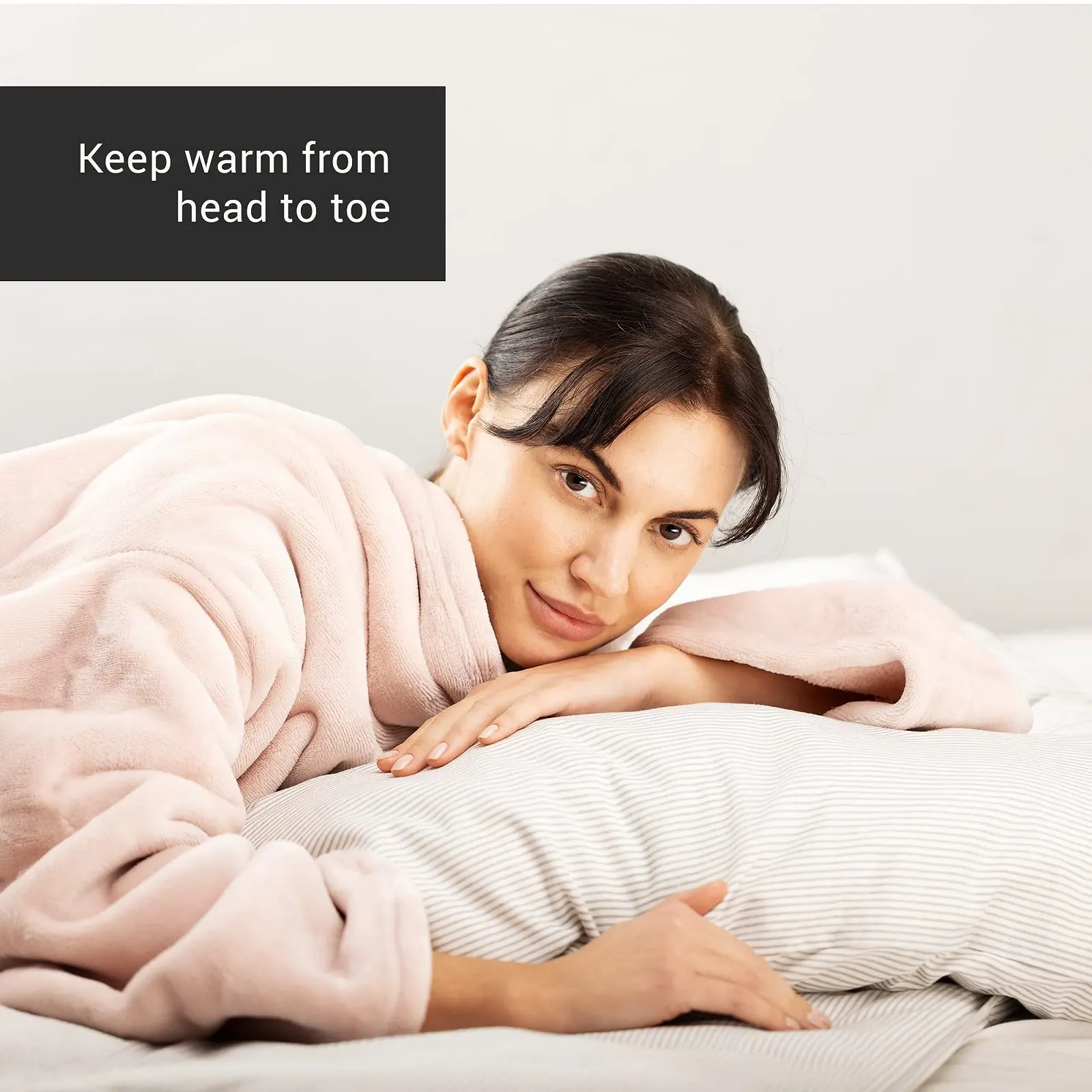 Покривало з рукавами HOMELEVEL 200 x 150 см - XL М'яка Покривало для одягання з мікрофібри, фото №3