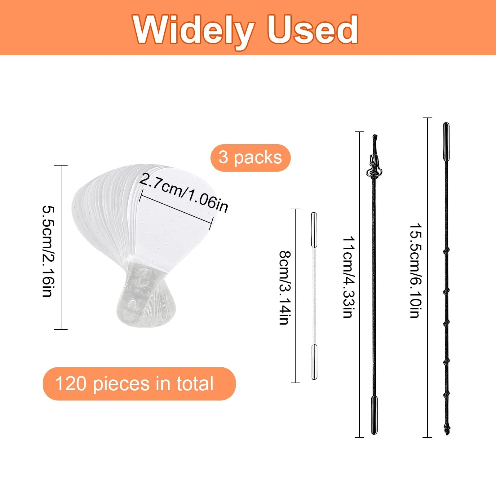 Набір стрічок для підтяжки обличчя 120 шт. Невидимі V-подібні стрічки для підтяжки обличчя, фото №2