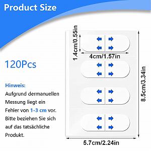 Наклейки для подтяжки лица GIONAR, 120 шт., V-образная подтяжка лица synthetic.ua - Фото 1