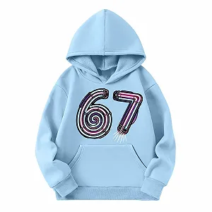 Худи для девочек - Флисовое худи Мягкое R Толстовка с карманом Идеально подходит для игр и школы synthetic.ua - Фото 1