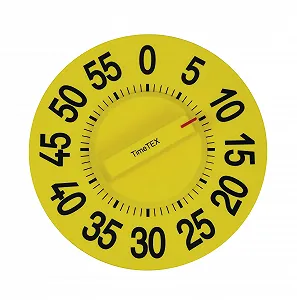 Магнитный таймер TimeTEX Blackboard Time Clock XL механический диаметр 20 см Желто-черный synthetic.ua - Фото 1