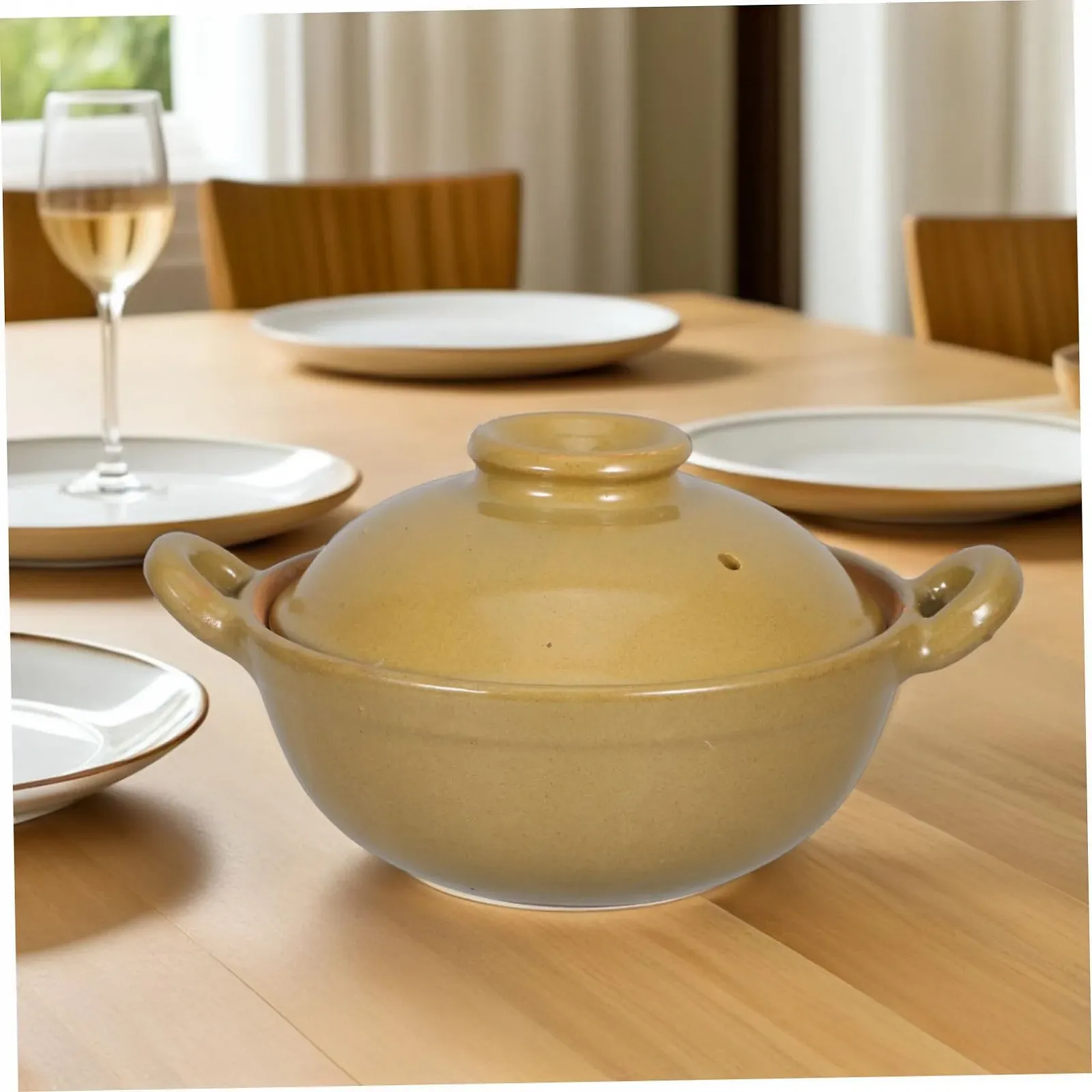 Горшок для запекания Terracotta с двойной ручкой Глиняный, фото №6